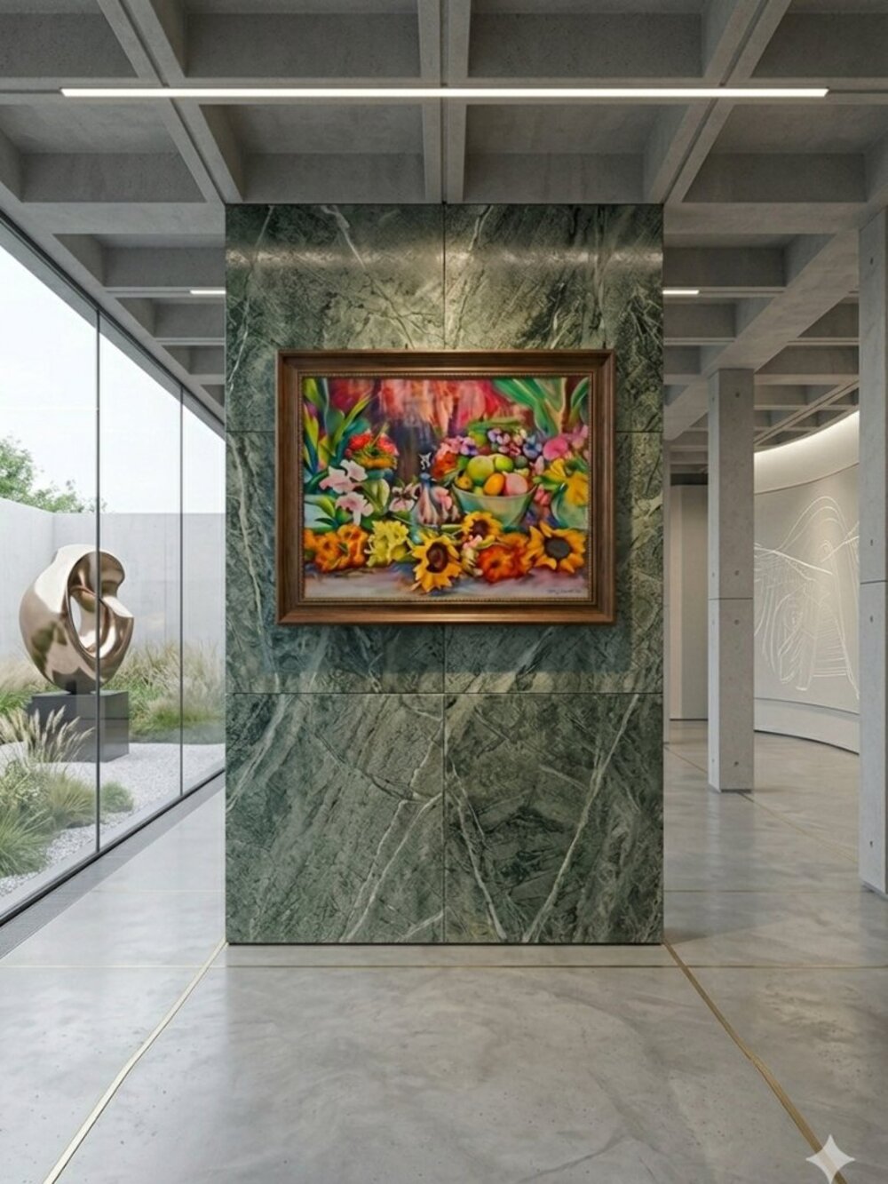 ​Hand-Painted Floral Still Life - Rich Textures & Warm Tones - Picture 2 of 7